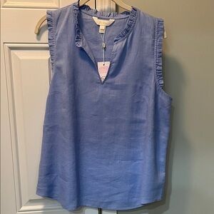 Lilly Pulitzer Kavalla Sleeveless Ruffle Top